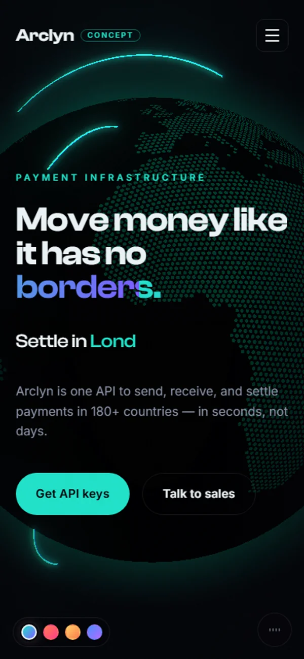 Arclyn mobile payment infrastructure interface